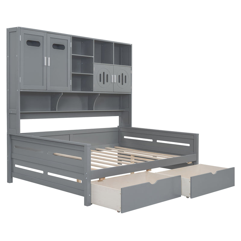 Daybed With All-In-One Cabinet And Shelf - R&R Furniture Gallery (Fountain Valley, CA)