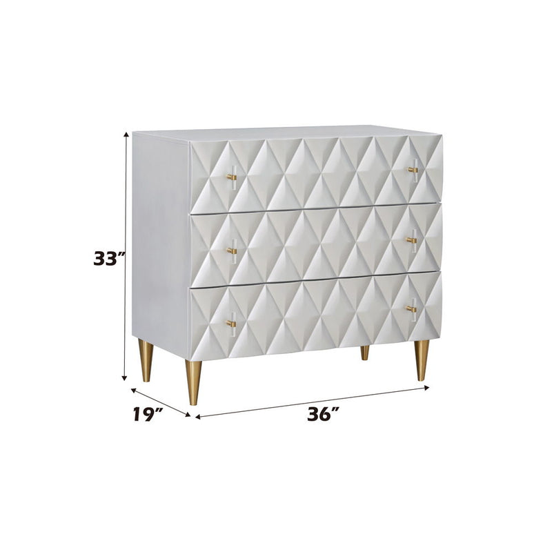 Anson - Console Cabinet - Metallic Silver & Champagne - R&R Furniture Gallery (Fountain Valley, CA)