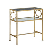 Grifton - Rectangular Glass Accent Table - Antique Gold - R&R Furniture Gallery (Fountain Valley, CA)
