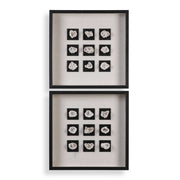 Uttermost black linen shadow box wall decor featuring a geode design, perfect for modern interior accents.