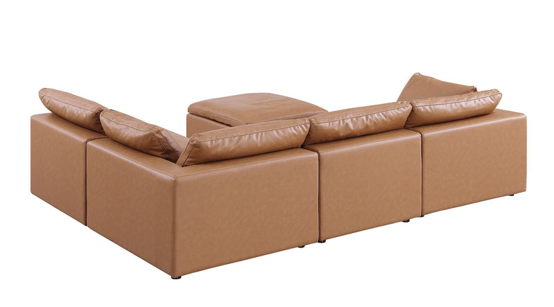 1100 - 5-Piece Right Arm Facing 3-Seat Sectional (Top-Grain Italian Leather)