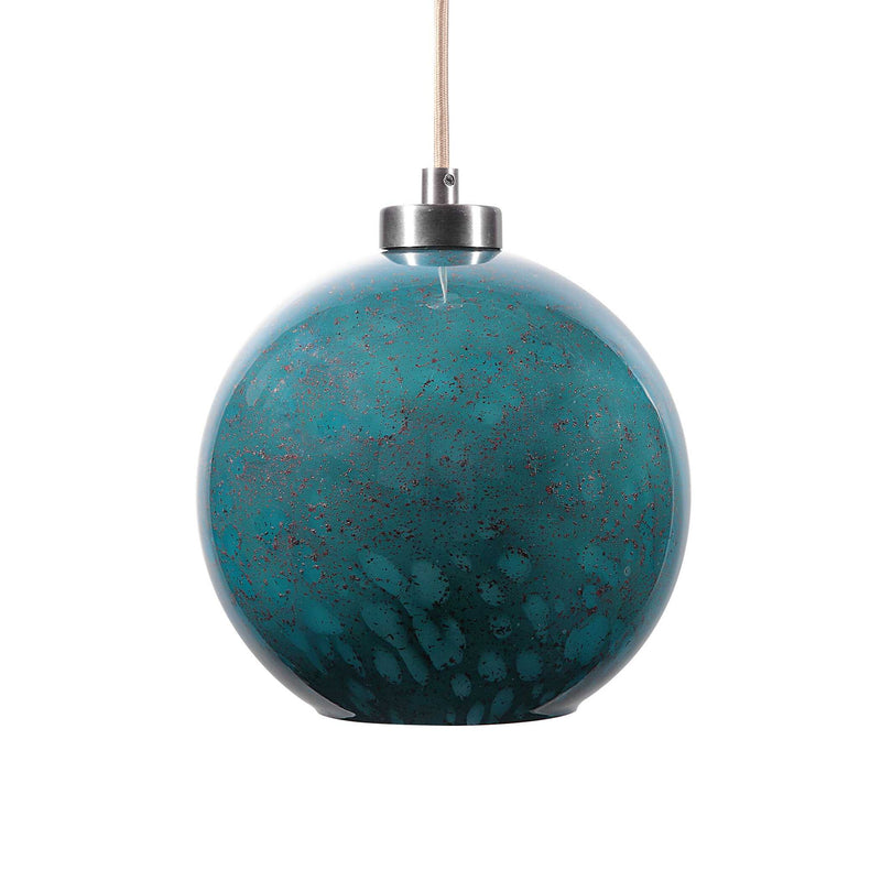 Blue Gemblue 1-light mini pendant light by Uttermost, featuring a sleek modern design with a glass shade.