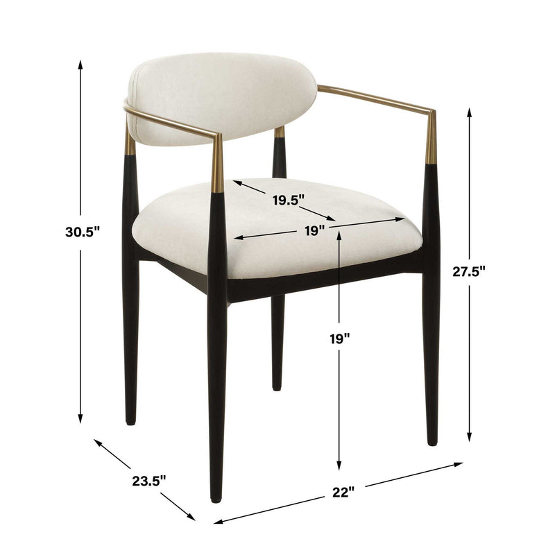 Moxie - Dining Arm Chair - White
