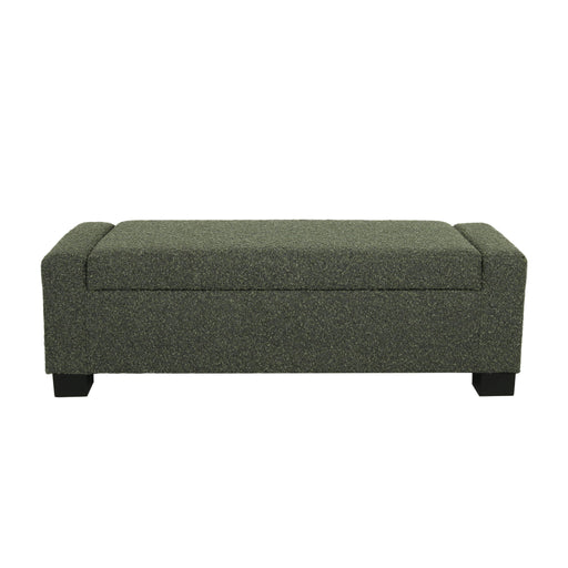 Noble House textured fabric ottoman bench with hinged lid for storage and seating in a modern living space.