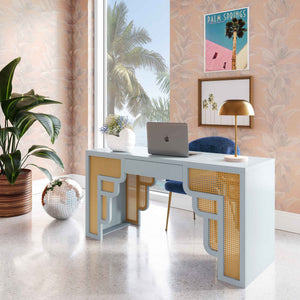 Suzie - Rattan Executive Desk - R&R Furniture Gallery (Fountain Valley, CA)