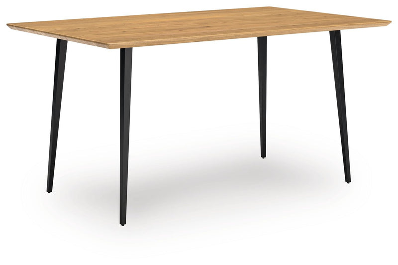 Gretlynn - Rectangular Dining Room Table - Black / Natural - R&R Furniture Gallery (Fountain Valley, CA)
