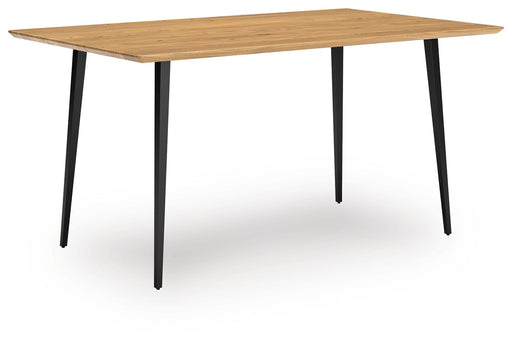 Gretlynn - Rectangular Dining Room Table - Black / Natural - R&R Furniture Gallery (Fountain Valley, CA)