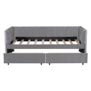 Upholstered Daybed With Ergonomic Design Backrest - R&R Furniture Gallery (Fountain Valley, CA)