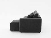 Jessica Lamb Wool Sectional Sofa with Chaise by Urban Retreats, plush beige stationary sectional with modern design.