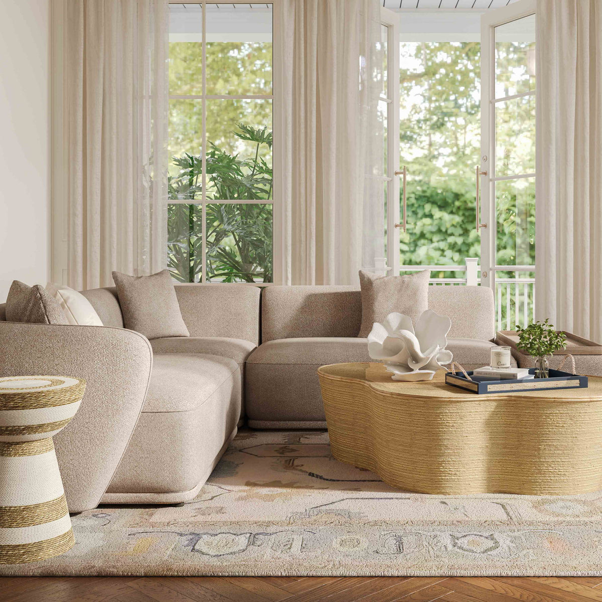 Sylvie - Chaise Sectional - R&R Furniture Gallery (Fountain Valley, CA)