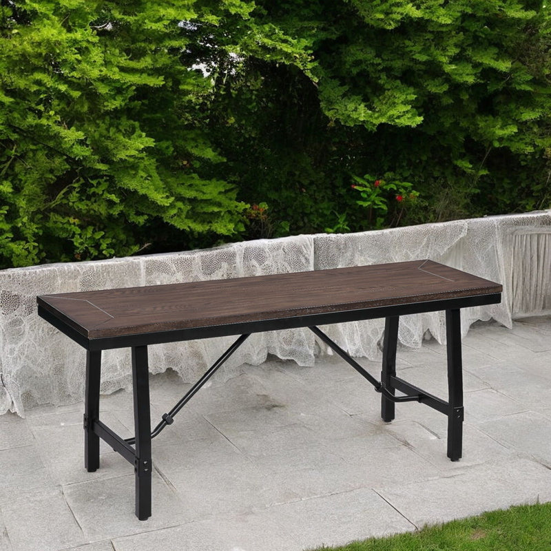 Mariatu - Bench - Oak & Black - R&R Furniture Gallery (Fountain Valley, CA)