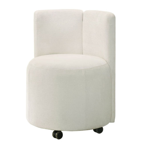 Blayde - Side Chair With Swivel (Set of 2) - White Chenille Fabric - R&R Furniture Gallery (Fountain Valley, CA)