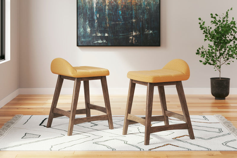 Lyncott - Upholstered Barstool (Set of 2) - R&R Furniture Gallery (Fountain Valley, CA)