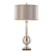 Lumi Source Joan contemporary table lamp set with nickel and gray satin finishes, featuring modern design and sleek cylindrical shapes.