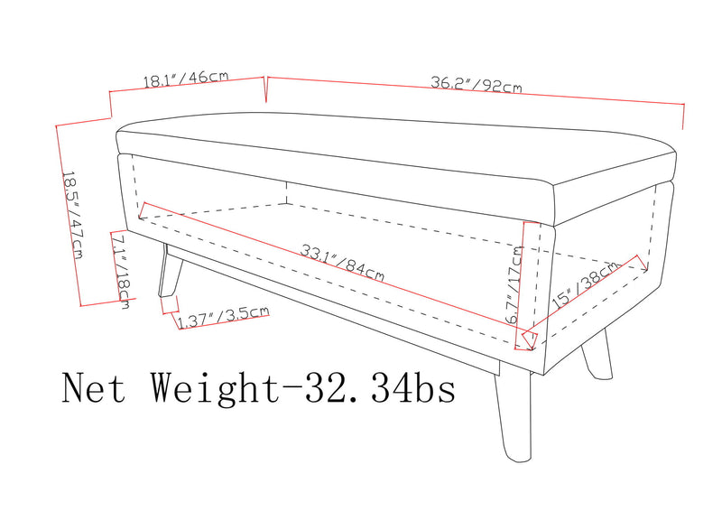 Owen - Upholstered Rectangular Storage Ottoman - R&R Furniture Gallery (Fountain Valley, CA)