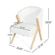 Modern Accent Chair With Polyester Upholstery And Minimalist Lounge Chair For Living Room, Bedroom, Or Office - White - R&R Furniture Gallery (Fountain Valley, CA)