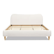 Roman - Curved Headboard Upholstered Platform Bed - R&R Furniture Gallery (Fountain Valley, CA)