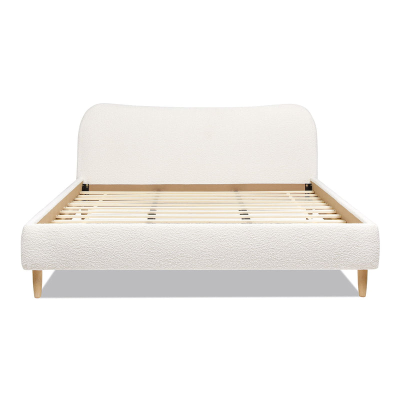 Roman - Curved Headboard Upholstered Platform Bed - R&R Furniture Gallery (Fountain Valley, CA)