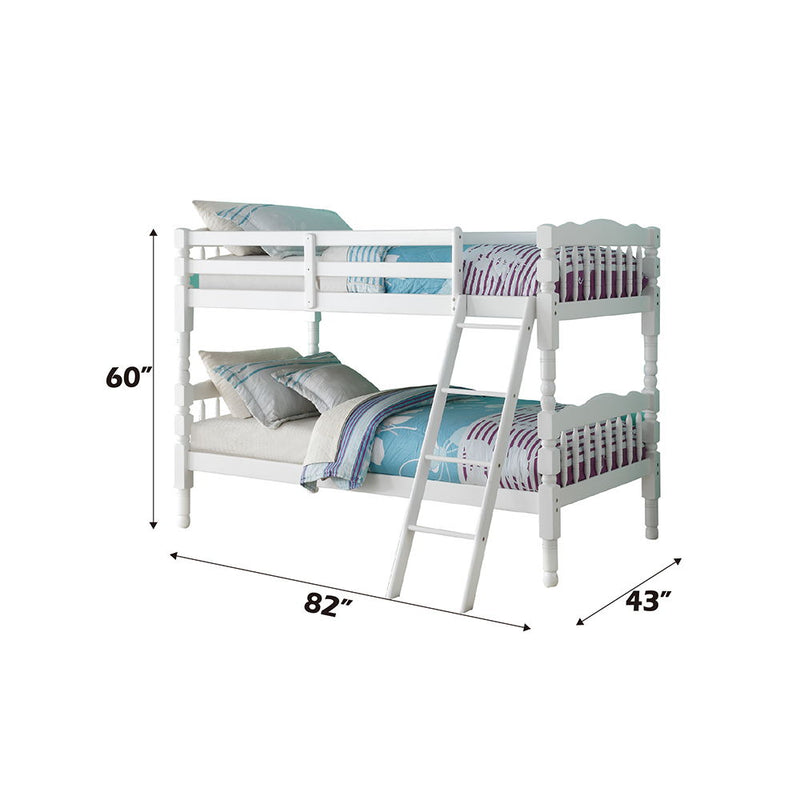 Homestead - Twin Over Twin Bunk Bed - White - R&R Furniture Gallery (Fountain Valley, CA)