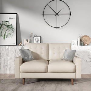 Loveseat Sofa, Tufted Back Upholstered 2 Seat Couch