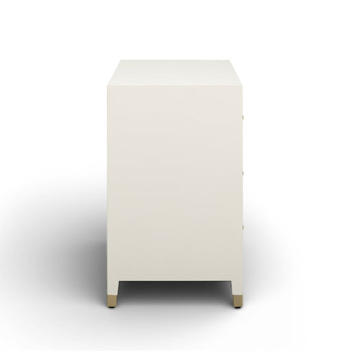 Dani - Faux Shagreen 6-Drawer Dresser - Cream - R&R Furniture Gallery (Fountain Valley, CA)