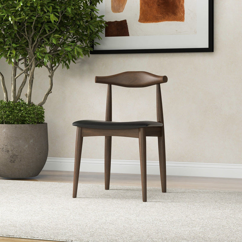 Destiny - Dining Chairs (Set of 2) - Black / Dark Brown - R&R Furniture Gallery (Fountain Valley, CA)