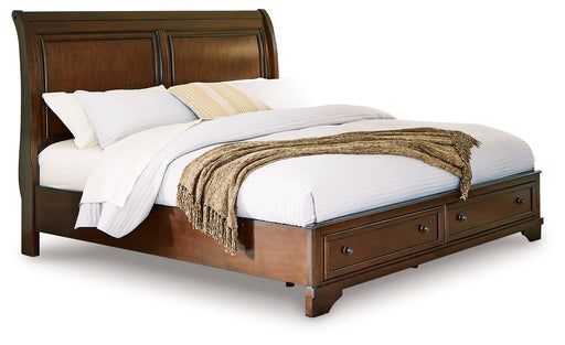 Trellington - Queen Sleigh Storage Bed - Brown - R&R Furniture Gallery (Fountain Valley, CA)