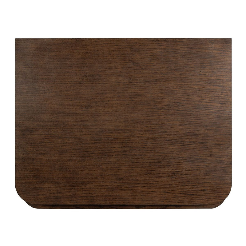 ACME Zoey brown oak accent nightstand with sleek design, two drawers, and modern wooden finish for bedroom decor.