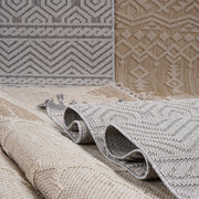 Guros - 6' X 9' Traditional Indoor / Outdoor Area Rug - White / Gray - R&R Furniture Gallery (Fountain Valley, CA)