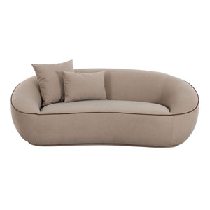 Jenny - Faux Mohair Loveseat - Taupe - R&R Furniture Gallery (Fountain Valley, CA)