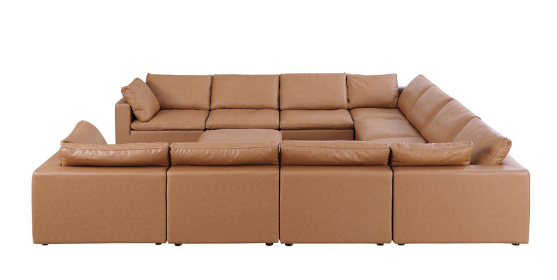 1100 - 11-Piece U-Shaped Sectional In Top-Grain Italian Leather
