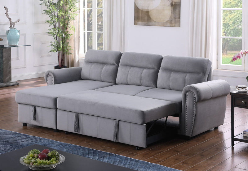 Ashton - Reversible Sleeper Sectional Sofa Chaise - R&R Furniture Gallery (Fountain Valley, CA)