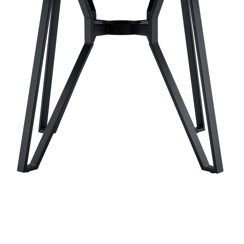 Mid Century Modern Round Dining Table With Metal Legs And Open Shelf - R&R Furniture Gallery (Fountain Valley, CA)