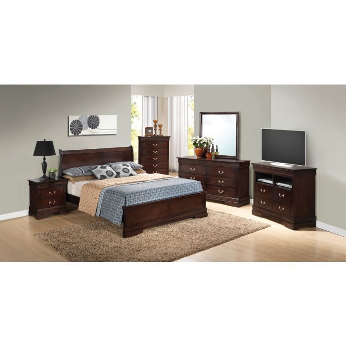 Sleigh Bed With Low Footboard - R&R Furniture Gallery (Fountain Valley, CA)