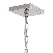 Uttermost Euclid 6-Light Cube Pendant in Nickel, modern pendant lighting featuring geometric cube design with six light bulbs.