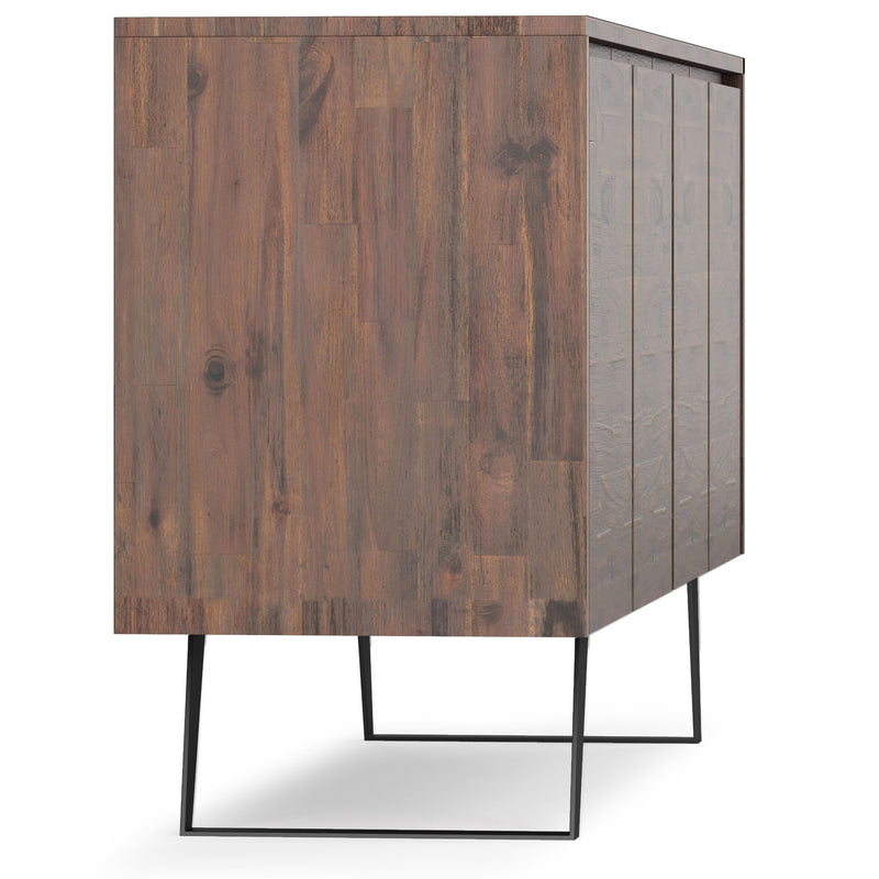 Lowry - Large 4 Door Sideboard Buffet - Distressed Charcoal Brown - R&R Furniture Gallery (Fountain Valley, CA)
