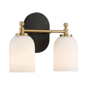 Vortex - 2 Lights Vanity In Style For Over Bathroom Mirror Wall Sconce - Black / Gold / White - R&R Furniture Gallery (Fountain Valley, CA)