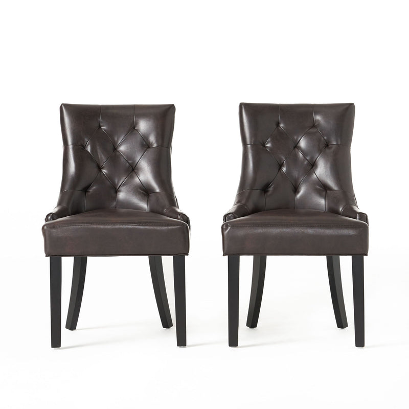 Contemporary Cheney Dining Chair Set With Tufted Design - R&R Furniture Gallery (Fountain Valley, CA)