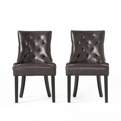 Contemporary Cheney Dining Chair Set With Tufted Design - R&R Furniture Gallery (Fountain Valley, CA)
