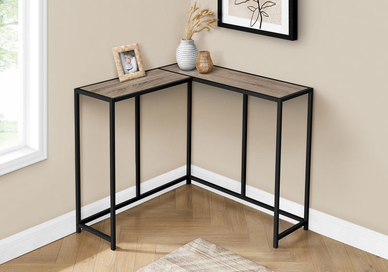 Corner Accent Console Table For Entryway, Unique L-Shaped Design - R&R Furniture Gallery (Fountain Valley, CA)