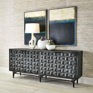 Foursquare - 4 Door Cabinet - Black