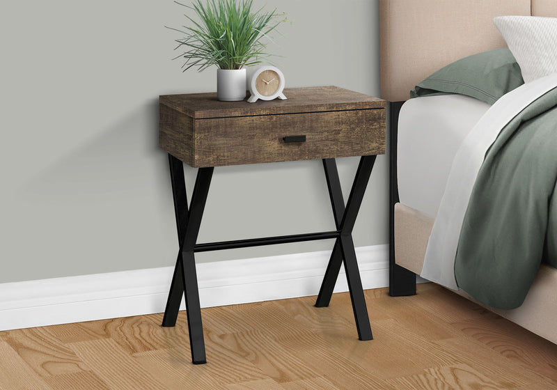 Accent Side X Table, Storage Drawer, Contemporary & Modern - R&R Furniture Gallery (Fountain Valley, CA)