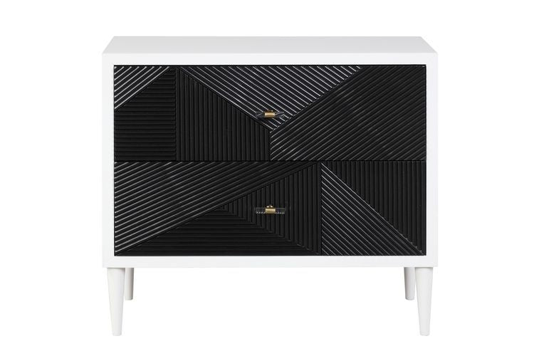 Dubni - Accent Table - White & Black - R&R Furniture Gallery (Fountain Valley, CA)