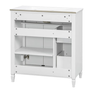 Freestanding Bathroom Vanity With Sink, Soft Close Door, Tip Out Drawer