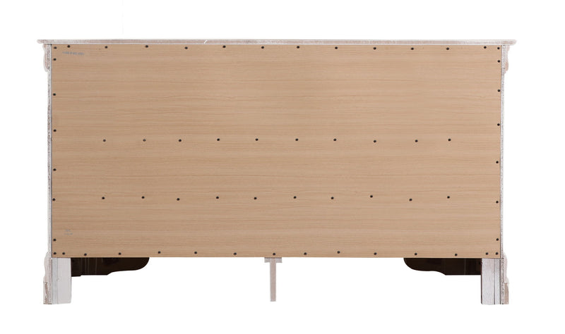 Elegant traditional storage dresser by Glory Furniture with multiple drawers and classic design in a warm wood finish.