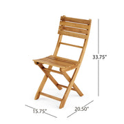 Outdoor 3 Piece Half Round Folding Bistro Set - R&R Furniture Gallery (Fountain Valley, CA)