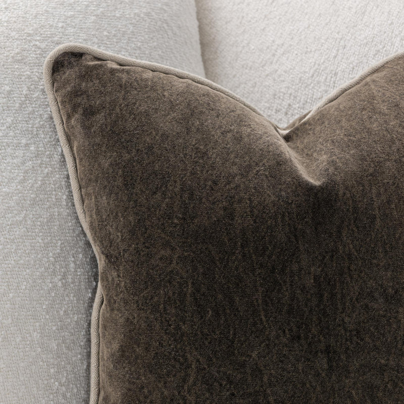 Velvet accent pillow by Classic Home featuring heirloom-quality velvet fabric, perfect for adding elegance to living spaces.