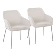 Set of two Lumi Source Daniella contemporary modern dining chairs with sleek design and upholstered seats.