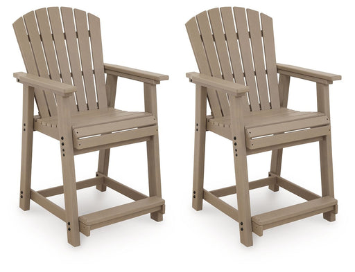 Seacliff Beach - Barstool (Set of 2) - Medium Brown - R&R Furniture Gallery (Fountain Valley, CA)