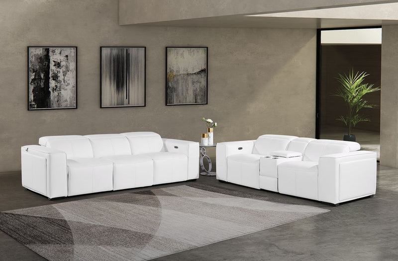 1224 - 6-Piece Modular Power Reclining Sofa And Console Loveseat Set In With 5 Power Recliners & Power Headrests - R&R Furniture Gallery (Fountain Valley, CA)
